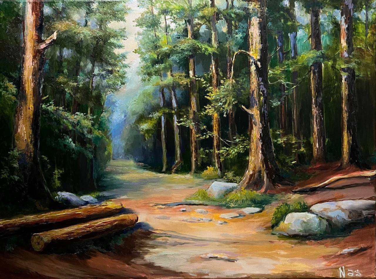 Forest Painting, Colorful Nature