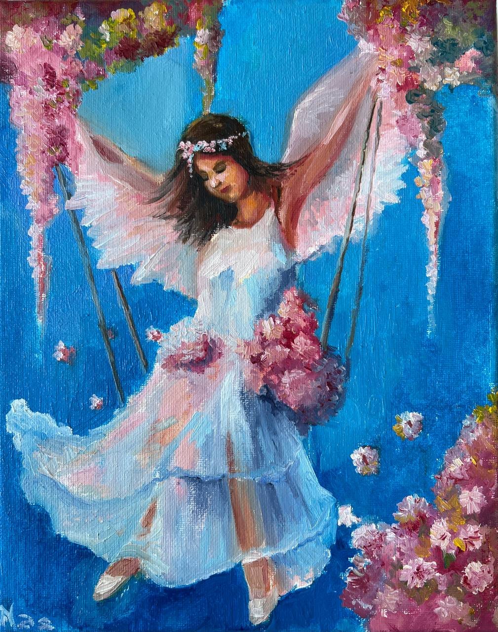 Angel with Flowers