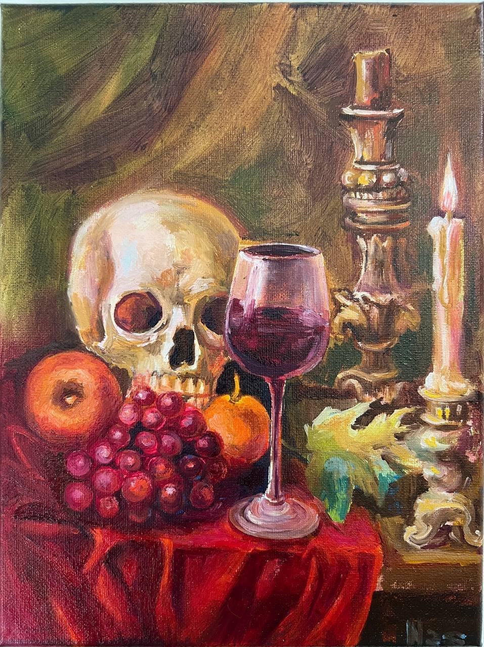 Still life and Skull