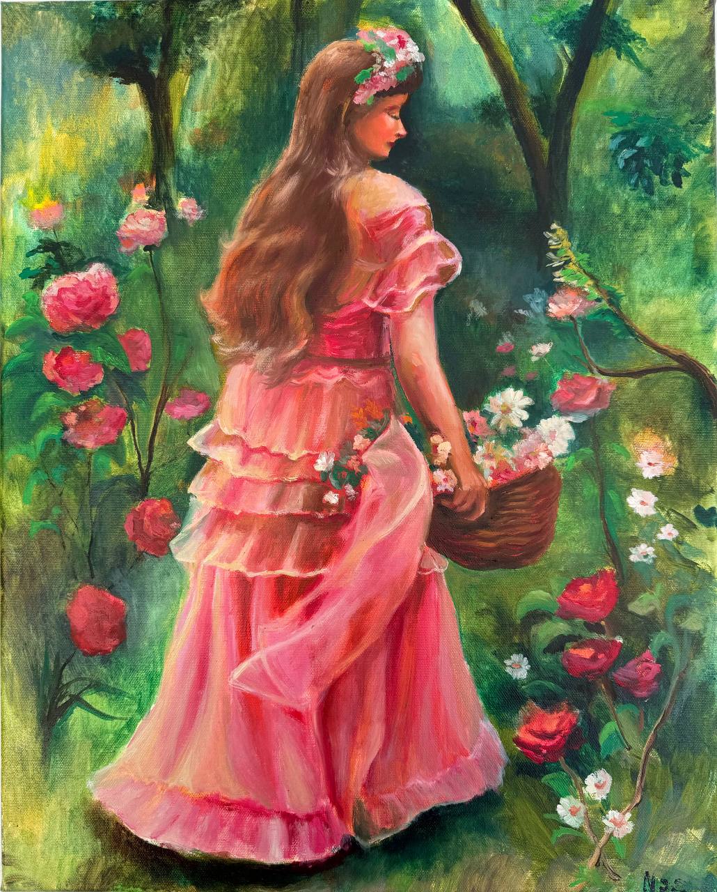 Woman with Flowers